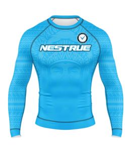 Long Sleeve Mens BJJ MMA <b>Compression</b> <b>Shirt</b> Rashguard UPF50 Anti-Bacterial OEM Customizable - Product Image 2
