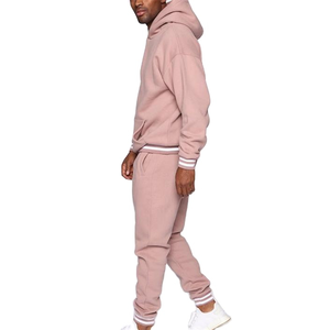 Survêtement à capuche personnalisable pour homme, hiver, lourd, uni, 100% coton, respirant, vêtements de sport décontractés - Product Image 1