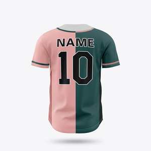 เสื้อเบสบอลระบายอากาศได้ดีเสื้อลำลองมีกระดุมเสื้อกีฬาแขนสั้นสำหรับผู้ชาย - Product Image 2