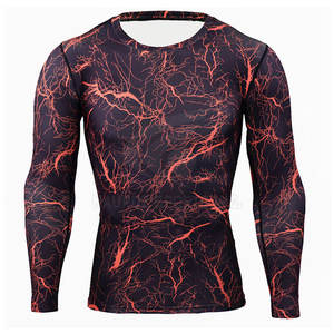 Rash Guard avec coutures plates pour un maximum de confort et de flexibilité Hommes Surf Rash Guard avec tissu élastique - Product Image 2