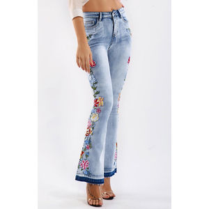 Venta al por mayor de alta cintura Sexy Mujeres Jeans Pant Jeans femeninos en alta calidad transpirable personalizado último diseño elegante Mujeres Jeans - Product Image 2