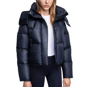 Women's Winter Short Padded Puffer <b>Coats</b> Jackets Outwear Thick Padding Puffer Jackets with Hood Breathable Wholesale Price - Product Image 1