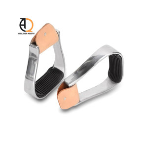 Estribos de Aluminio para Caballo con Correas Rojas y Blancas, Ropa Ecuestre Occidental para Carreras, Modelos Disponibles con Cuero - Product Image 6