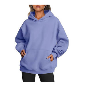 Automne/Hiver Casual 100% Coton Polyester Hoodie Streetwear Style avec Col À Capuche Solide Conception Unie - Product Image 2