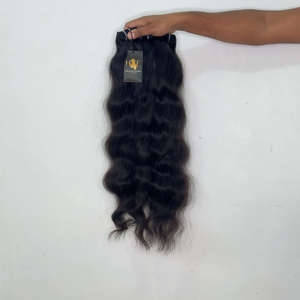 Extensiones de Cabello Virgen Natural Rizado Liso de Templo Indio, Paquetes de Cabello Humano Natural de Visón Brasileño, Extensiones de Cabello Natural - Product Image 1