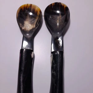 Gran oferta, juego de utensilios de estilo náutico de animales personalizados, cuchara de cuerno y hueso pulido, mango único, diseño de cuchara de horquilla artesanal Natural - Product Image 1