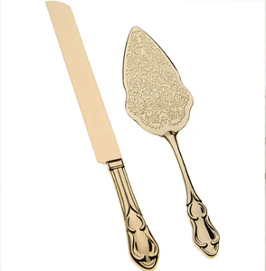 Couteau à manche martelé et ensemble de serveur de gâteau ensemble gravé de gâteau de mariage pour les fêtes d'anniversaire et les événements aux prix de gros de l'Inde - Product Image 5