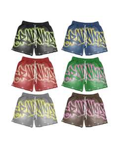 กางเกงขาสั้นแฟชั่นสำหรับผู้ชายกางเกงขาสั้นสำหรับฤดูร้อนแบบลำลองสำหรับ100% ผ้าฝ้ายพิมพ์ลายหน้าจอโลโก้ของตัวเอง - Product Image 1