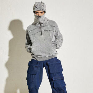 Sudadera con Capucha Oversize de Felpa con Lavado Ácido Personalizada OEM para Hombre, 100% Algodón, Estilo Urbano de Invierno, Bordada, Grabada, Serigrafiada, Teñido Liso Vintage - Product Image 5