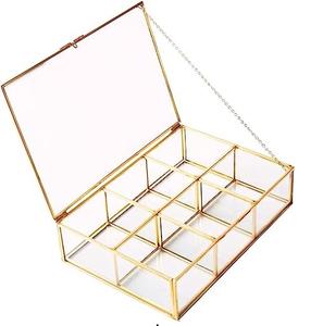 Boîte à bijoux styliste en forme de cœur pour conserver les bijoux en toute sécurité Boîte à bijoux personnalisable en métal, fer et verre - Product Image 3