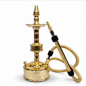 Cachimba de latón para mesa, estilo árabe hecho a mano con base decorativa martillada - Product Image 1