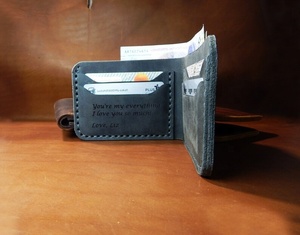 โมเดิร์นบางหนังสั้นกระเป๋าสตางค์สีน้ำตาลบุรุษที่เรียบง่ายนุ่มกระเป๋าสตางค์หนังบริสุทธิ์ที่มีคุณภาพสูงกระเป๋าสตางค์ Bifold LWM-0184 - Product Image 5