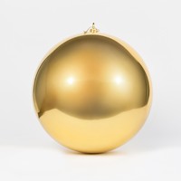 Boules de Noël en plastique dorées de 40 cm de diamètre et décorations d'arbre fabriquées à la machine à suspendre