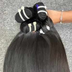 Vente en gros 100% extensions de cheveux vierges cambodgiens bruts trame droite osseuse d'un seul donneur de cheveux humains de haute qualité - Product Image 4