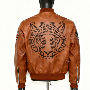 แจ็กเก็ตหนังกันน้ำสำหรับผู้ชายแจ็กเก็ตบอมเบอร์แจ็คมอเตอร์ไซค์แจ็คหนังสำหรับแข่งมอเตอร์ไซค์ - Product Image 2