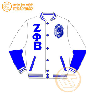 Personnalisé Zeta Phi Beta Varsity Veste Sororité Vêtements Haute Qualité Respirant Satin Brodé Crest & Lettres Fine Femmes - Product Image 4