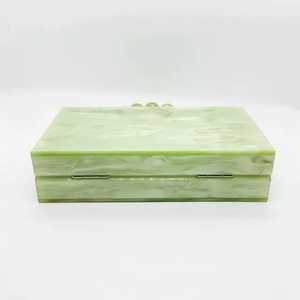 Green Acrylic Designer Woman Clutch Imitation Pearl Luxury <b>Butterfly</b> Solid Charm Clutch Complete Women's Wedding Creative Design - Product Image 3