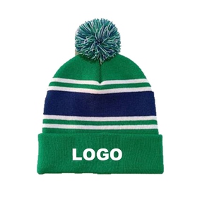 Fabricant de bonnets décontractés avec logo personnalisé Prix bon marché Vêtements d'hiver en plein air Bonnets avec logo personnalisé - Product Image 1