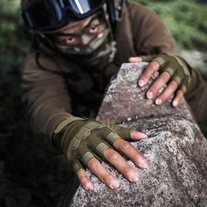 Gants tactiques multifonctionnels vintage à demi-doigts, personnalisés, pour la moto, la conduite en plein air, la protection sportive, Pakistan - Product Image 6