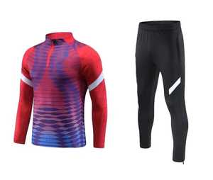 Chándal de Entrenamiento de Fútbol para Hombre, Otoño 2024, Transpirable, 100% Algodón, Manga Larga, Media Cremallera, Talla XL, con Logotipos del Club - Product Image 2