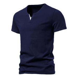 Camiseta de Hombre, Cuello en V, Manga Corta, Estilo Henley, Informal, Ajustada, Básica, Holgada, Deportiva, Transpirable - Product Image 5