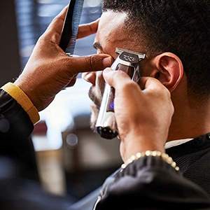 Tondeuse de barbier sans fil au lithium-ion avec 100 minutes d'autonomie pour des coupes dégradées et des mélangeurs de couleurs, alimentation par batterie - Product Image 2