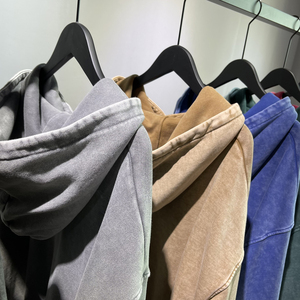 Méthodes d'impression numérique sérigraphiées Vintage lavé à l'acide vieilli sweats à capuche lourds sweats à capuche surdimensionnés pour hommes - Product Image 3