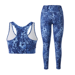 Conjuntos de yoga para fitness para mujer al por mayor ropa de mujer de diseño de sujetador y mallas de algodón para ejercicio de yoga al por mayor - Product Image 1