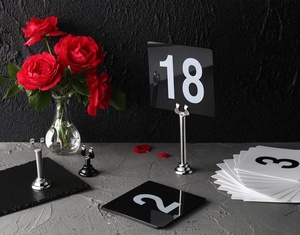 ที่วางการ์ดตั้งโต๊ะสแตนเลส ดีไซน์ทันสมัย ทนทาน สำหรับตกแต่ง - Product Image 5