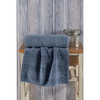 Serviette de toilette Varol Lavin 100% coton premium 50x90cm, motif carré brodé, douce et compressée, pour la maison, la cuisine et les enfants