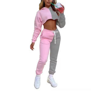 Fabriqué en usine OEM survêtements pour femmes personnalisés qualité supérieure à bas prix ensembles en coton polaire pour femmes - Product Image 1