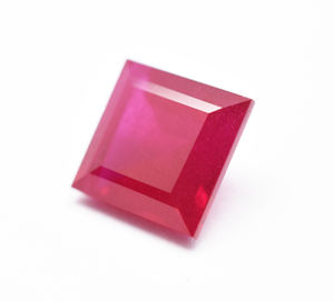 Rubis de laboratoire Corindon Opaque Carré Coupe Princesse 6 mm 7 mm 8 mm 9 mm Tailles Rubis de laboratoire Corindon Pierres précieuses en vrac pour la fabrication de bijoux DIY - Product Image 3