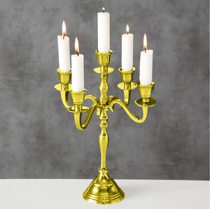 เชิงเทียนสีทองที่มีค่าที่สุดขายดีที่สุดสำหรับเทียนคู่แต่งงานไฟตกแต่งงานแต่งงานเชิงเทียนโลหะ - Product Image 3