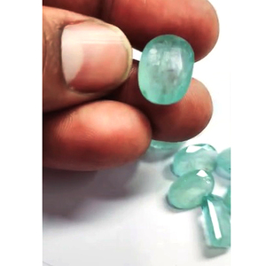 10 pièces émeraude zambienne naturelle 12mm à 15mm ovale octogone facette 55 Cts Lot Iroc ventes qualité émeraude coupe pierre précieuse en vrac US $100 - Product Image 5