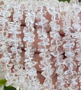 Perles de pierres précieuses de Quartz de haute qualité en forme de puce de Quartz clair 34 pouces brin rangée perles brutes fabrication de bijoux - Product Image 2