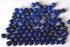 Lapis-lazuli naturel rond de 12 mm, cabochon à dos plat - Lapis-lazuli en vrac de qualité supérieure - Product Image 2