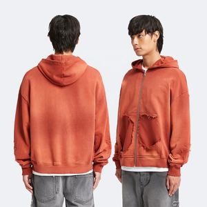 OEM 2025 hombres Casual Heavyweight invierno Zip-up sudaderas con capucha logotipo personalizado francés Terry 100% algodón Streetwear - Product Image 5