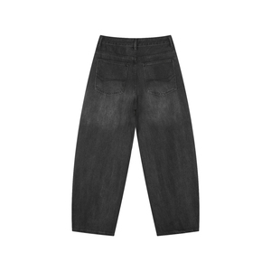 Jean en denim délavé vintage pour homme - Coupe ample style hip-hop - Product Image 2