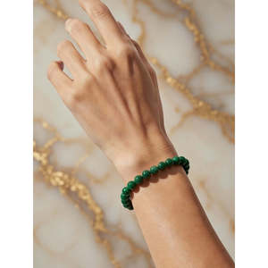 Natural Bohemian Healing <b>Bracelet</b> Jade Beads <b>Ball</b> Number Shape Featuring Opal Onyx Quartz Pearl Agate Turquoise Trendy Religious - Product Image 1