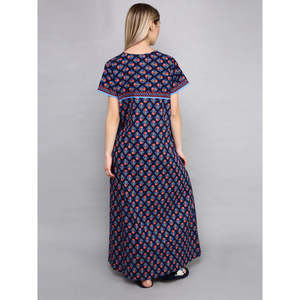 ชุดนอนผ้าฝ้ายพิมพ์ลายดอกไม้สำหรับผู้หญิง Evolove ชุดนอนยาวแบบมีเชือกผูก เอวปรับได้ สวมใส่สบาย ผ้าทอเนื้อนุ่ม ใช้เป็นชุดคลุมอาบน้ำได้ ฟรีไซส์ สามารถสั่งตัดได้ - Product Image 6