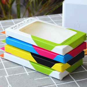 Boîte d'emballage en papier pour étui de téléphone portable avec fenêtre transparente en PVC, trou de suspension, universelle, pour coque de téléphone, emballage cadeau direct - Product Image 3