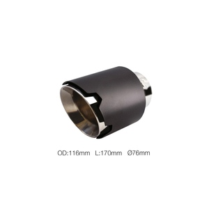 Terminal redondo de 76 mm de acero inoxidable negro - Product Image 1