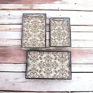 Bandeja de servir de madera grande rectangular impresa para aperitivos, postres, bebidas, plato para fiestas, tabla de servir de cocina, hogar - Product Image 1