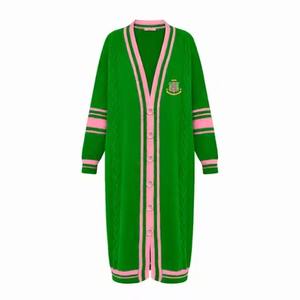 Sigma Gamma Rho Bulk High Quality Winter Casual Long <b>Cardigan</b> Sorority <b>Duster</b> Knitwear V-neck Front Breathable Quick Dry - Product Image 1