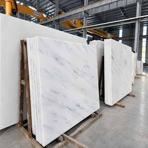 Losas de Mármol Blanco Cristalino con Vetas Grises, Baldosas Pulimentadas de 40x40 para Uso en Interiores, Baños, Cocinas, Hospitales, Paredes y Pisos - Product Image 2