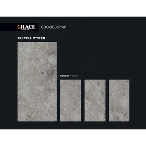 Breccia LATTE 32x64นิ้วกระเบื้องพอร์ซเลนมันวาวสำหรับพื้นโรงแรมหรูหราและตกแต่งผนังเซรามิก - Product Image 3