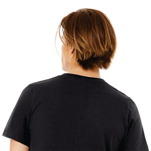 "T-shirt col en V gris foncé en jersey essentiel: pur coton peigné 100% Airlume, 32 single, 4.2 oz, coupe unisexe" - Product Image 6