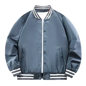 Chaqueta cortavientos de nailon personalizada con bolsillo, abrigo de secado rápido para exteriores con cuello levantado y cremallera impermeable, chaquetas universitarias Winder Breaker - Product Image 2