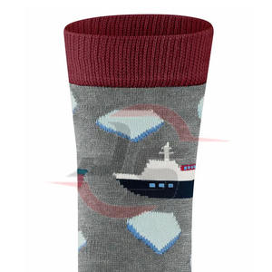 Chaussettes de sport décontractées en coton pour hommes, conçues sur mesure avec caractéristique antibactérienne, fabriquées en usine. - Product Image 6