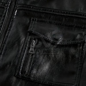 Veste en cuir véritable Offre Spéciale pour hommes Veste en cuir pour hommes coupe ajustée Veste d'hiver pour hommes personnalisée - Product Image 4